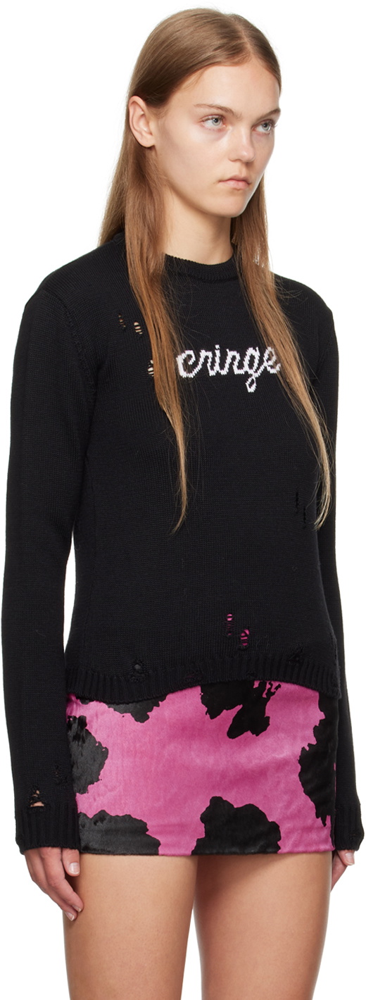 GCDS Black 'Cringe' Sweater
