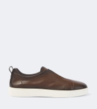 Santoni Victory leather slip-on sneakers