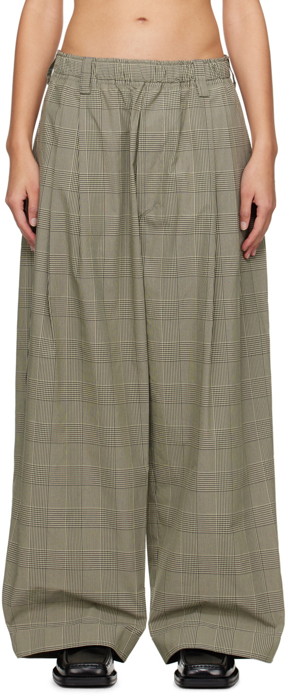 Meryll Rogge Taupe Check Trousers