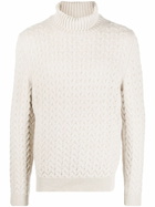 Fedeli Beige Virgin Wool-cashmere Blend Jumper