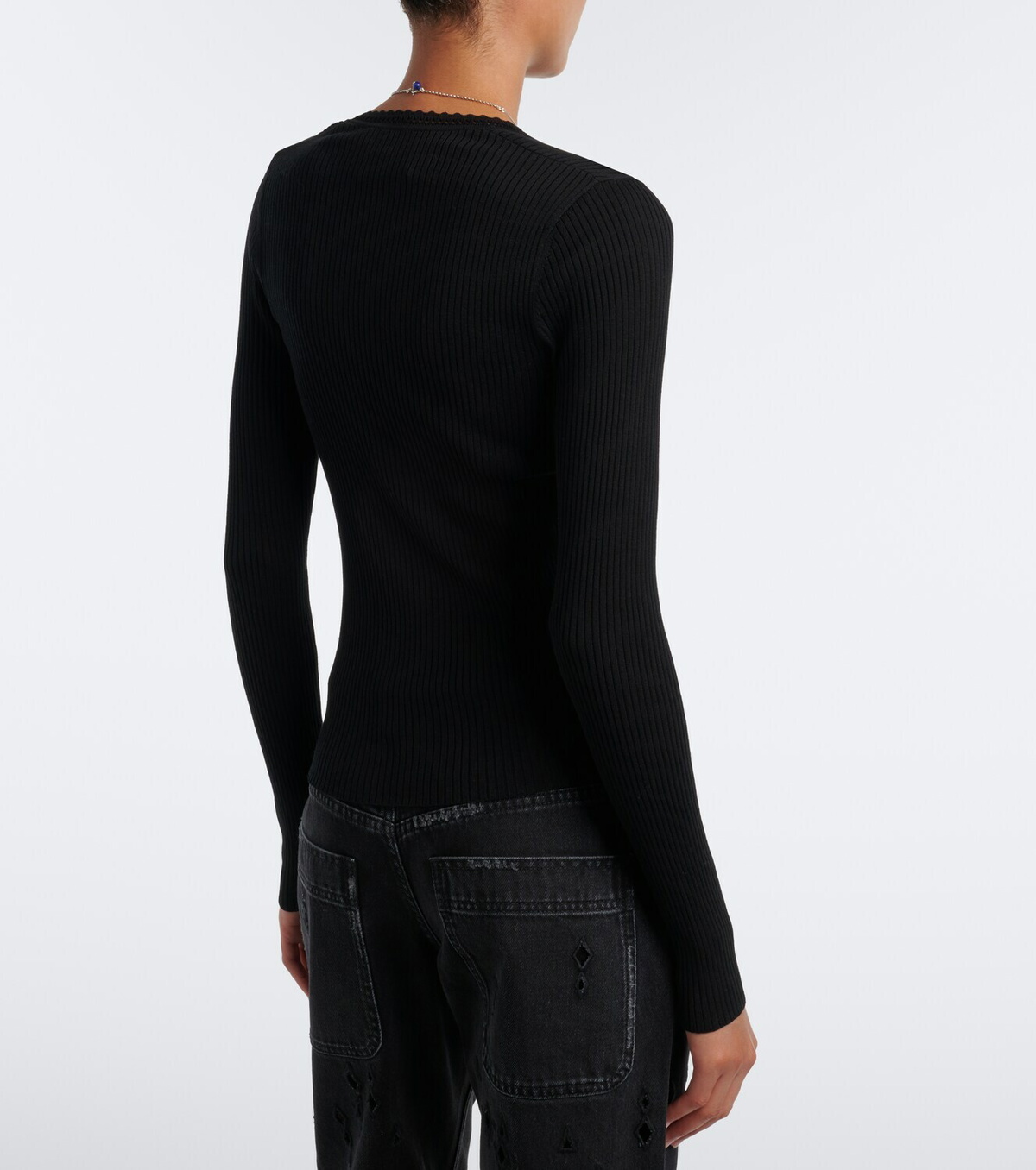 Isabel Marant Selenie ribbed-knit silk and cotton sweater