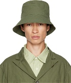 Engineered Garments Green Quilted Brim Bucket Hat