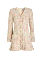 Self-portrait Embellished Bouclé Tweed Mini Dress Pastel