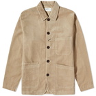 Universal Works Men's Corduroy Bakers Jacket in Stone