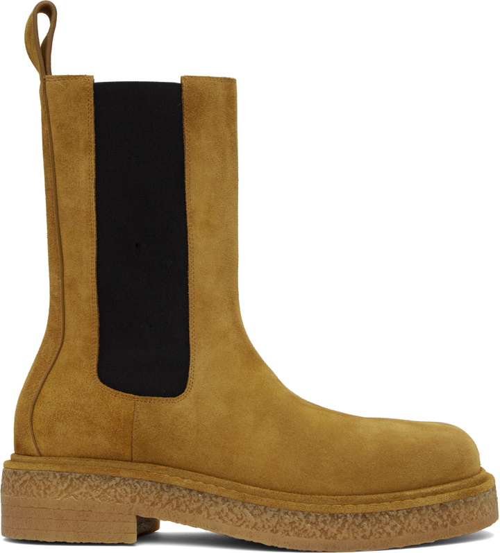 Photo: Bottega Veneta Tan Haddock Chelsea Boots