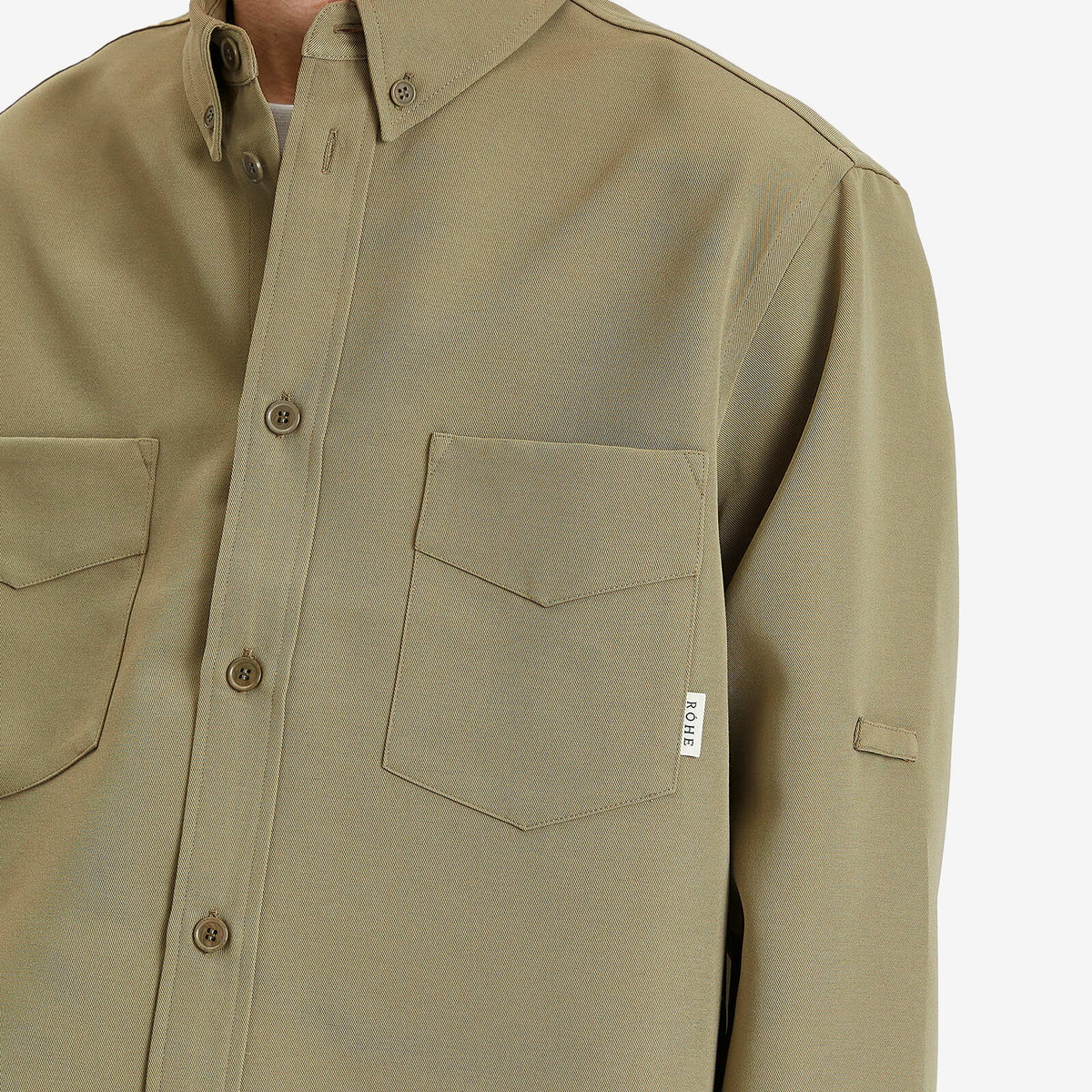 Róhe Men's Utility Overshirt in Sage