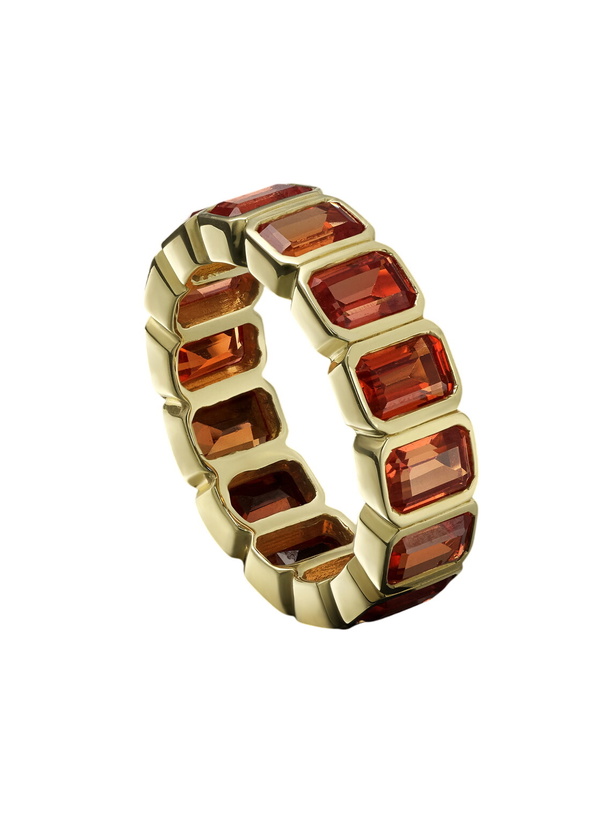 Photo: 42 SUNS - 14-Karat Gold Orange Sapphire Eternity Ring - Orange