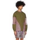 paria /FARZANEH Khaki and Purple Diamond Long Sleeve T-Shirt