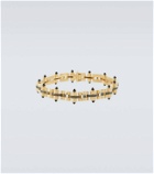 Rainbow K Celeste 14kt gold link bracelet with diamonds and onyx