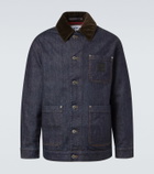 Loewe Corduroy-trimmed denim jacket