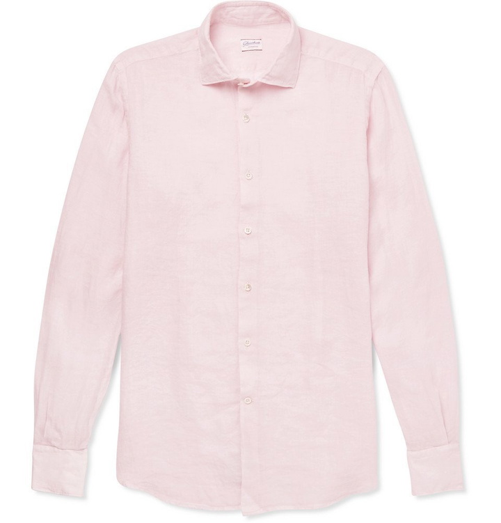 Photo: Incotex - Slim-Fit Linen Shirt - Men - Pink