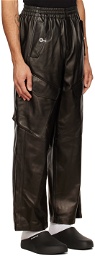 Dion Lee Black Cargo Leather Pants
