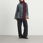 Damson Madder Women's Tassel Hooded Scarf in Burg 