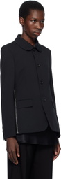 Black Comme des Garçons Black Wool Gabardine Blazer