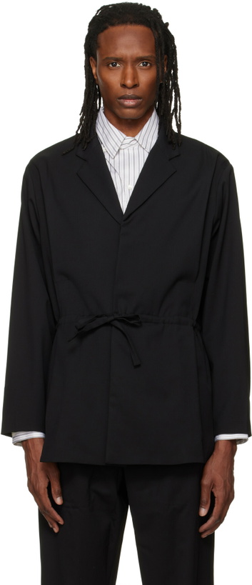 Photo: Kiko Kostadinov Black Laan Gathered Blazer