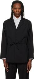 Kiko Kostadinov Black Laan Gathered Blazer