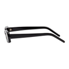 George Keburia Black Long Rectangular Sunglasses