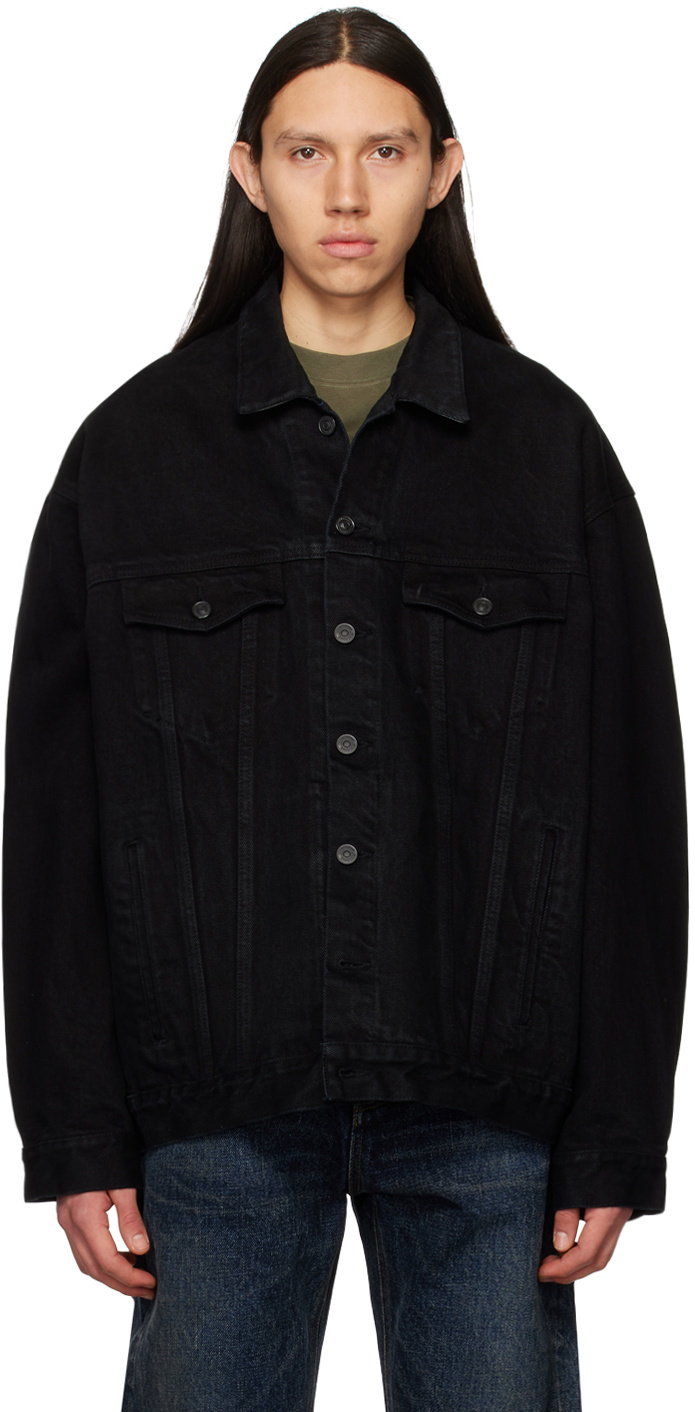 Balenciaga Black Oversized Denim Jacket Balenciaga