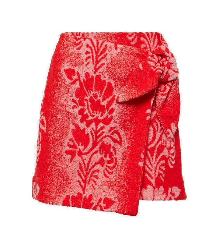 Photo: Alémais Martha printed cotton-blend wrap miniskirt
