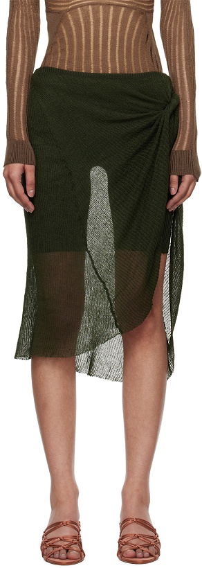 Photo: Isa Boulder Green Wrap Miniskirt