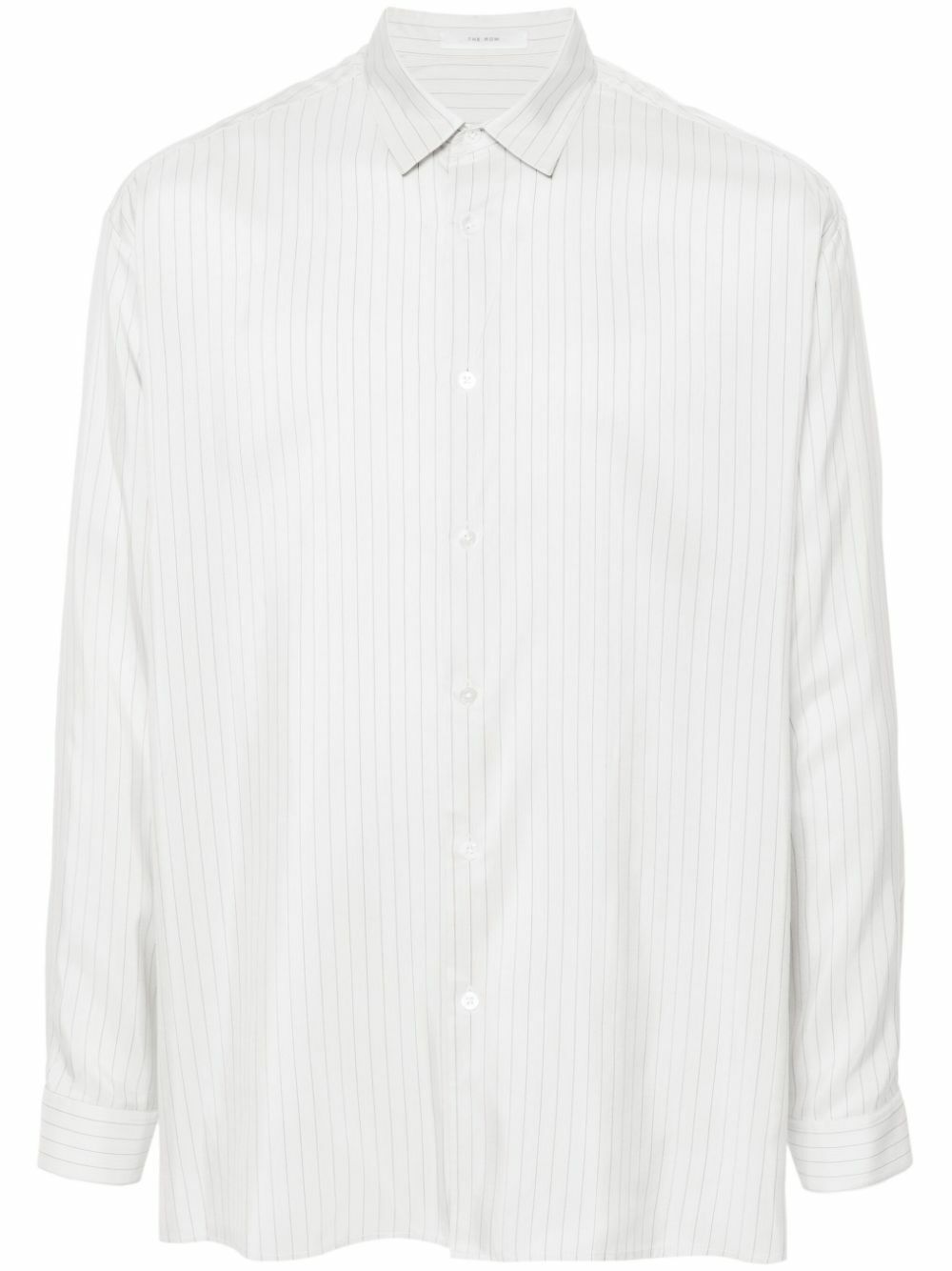 The Row Grey Albie Silk Shirt The Row