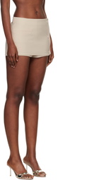 Courrèges Beige Oblique Mini Skort