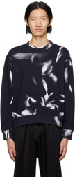 MM6 Maison Margiela Black Printed Sweatshirt