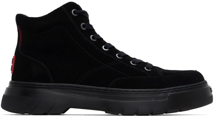 Photo: Hugo Black Stacked Logo Boots
