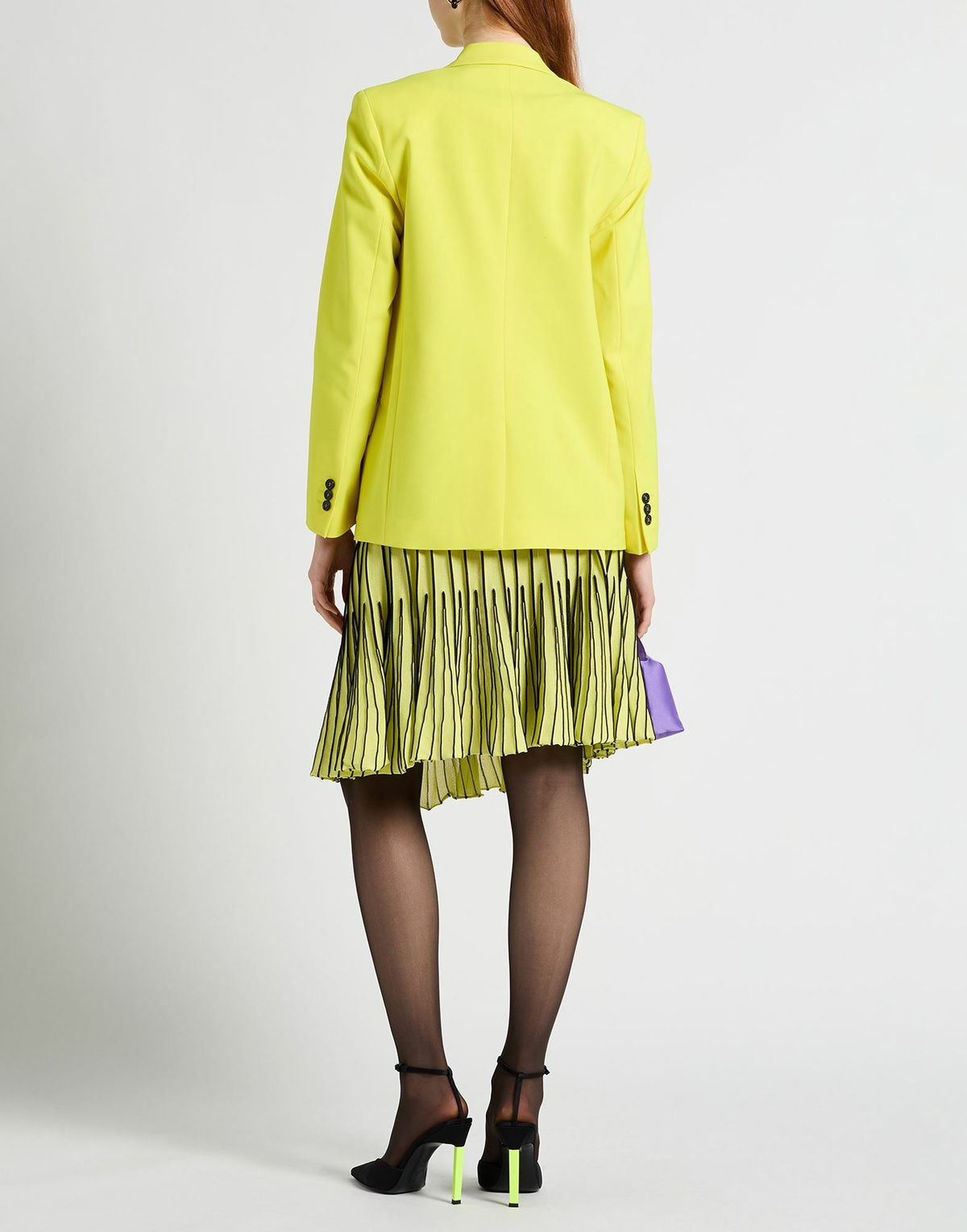 Msgm Womens Blazer in Yellow