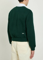 Bode Double-breasted Cotton Cardigan Dark Green