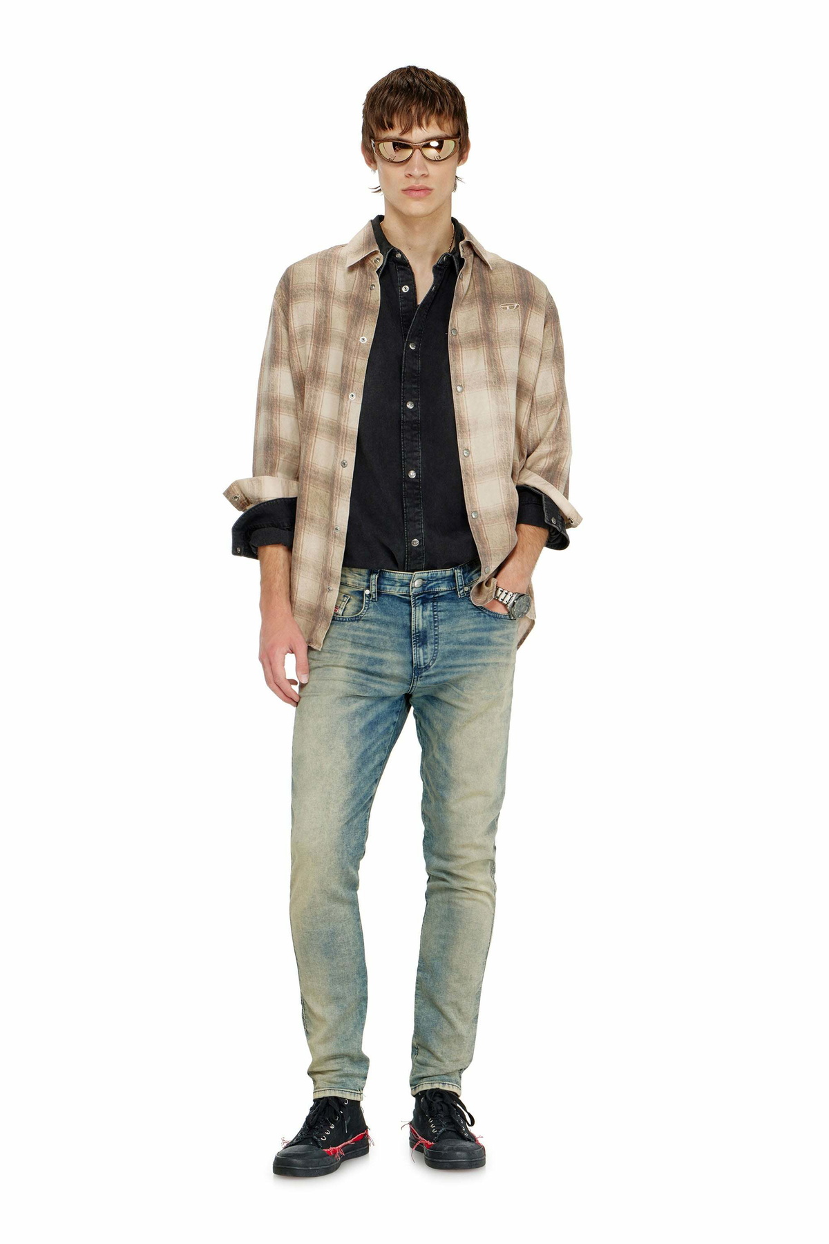 Diesel Slim Regular Waist 2062 D-Strukt Joggjeans - Jeans Mens in Blue
