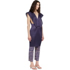 PLEATS PLEASE ISSEY MIYAKE Navy Lucid Pleats Top