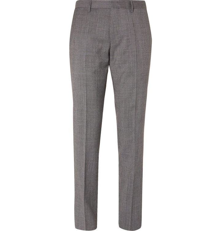 Photo: Hugo Boss - Grey Slim-Fit Puppytooth Virgin Wool Suit Trousers - Gray