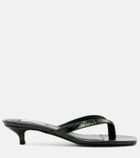 Toteme Croc-effect leather thong sandals