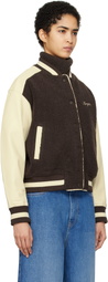 Axel Arigato Brown & Beige Saul Varsity Bomber Jacket