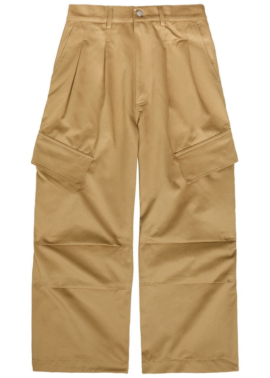 Nahmias Oversized Cargo-twill Cargo Trousers Sand