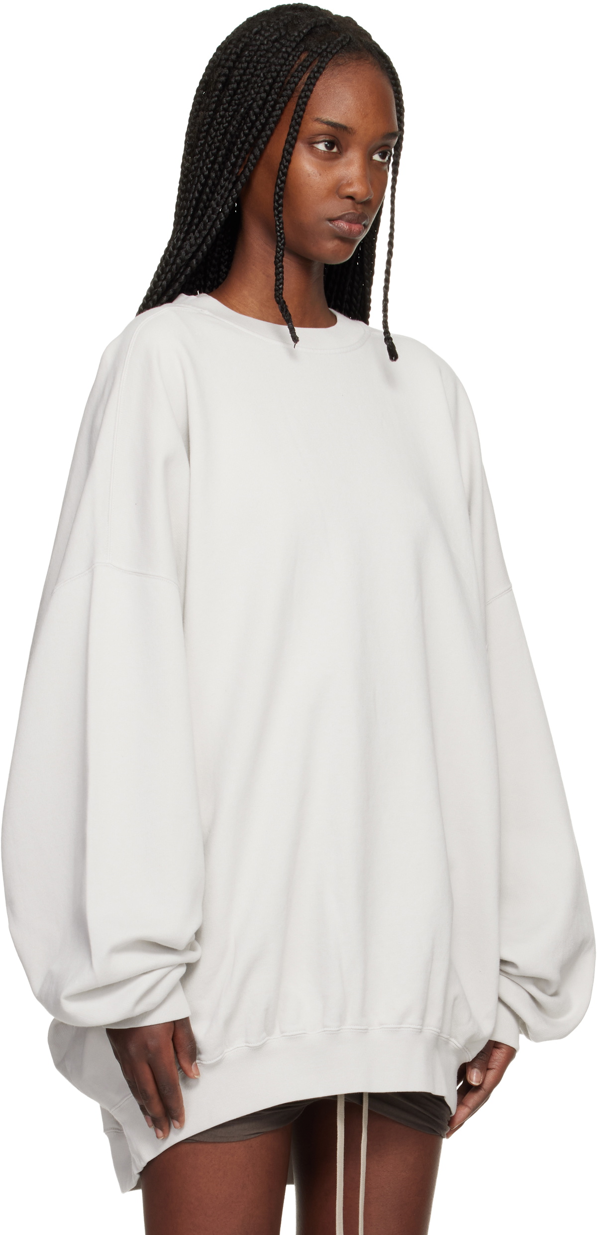 Rick Owens DRKSHDW Off-White Temple Hun Crewneck Sweatshirt
