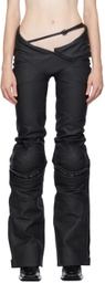 Liza Keane SSENSE Exclusive Black Beast Leather Trousers