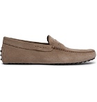 Tod's - Gommino Suede Driving Shoes - Men - Mushroom