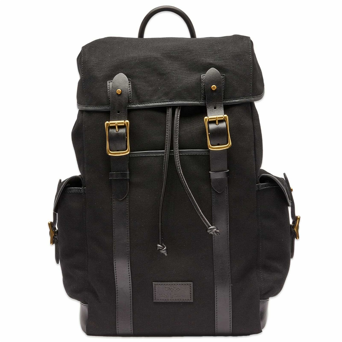 Photo: Polo Ralph Lauren Men's Canvas & Leather Backpack in Black