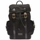 Polo Ralph Lauren Men's Canvas & Leather Backpack in Black