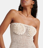 Anna Kosturova Camellia cotton crochet bustier dress