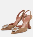 Amina Muaddi Begum embellished slingback pumps