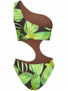 LOUISA BALLOU Carve Printed Stretch Onepiece Swimsuit
