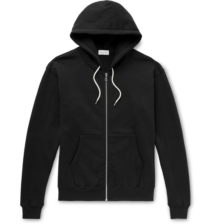 Photo: John Elliott - Athens Loopback Cotton-Jersey Zip-Up Hoodie - Black