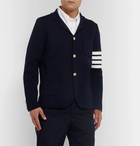 Thom Browne - Midnight-Blue Unstructured Striped Wool Blazer - Navy