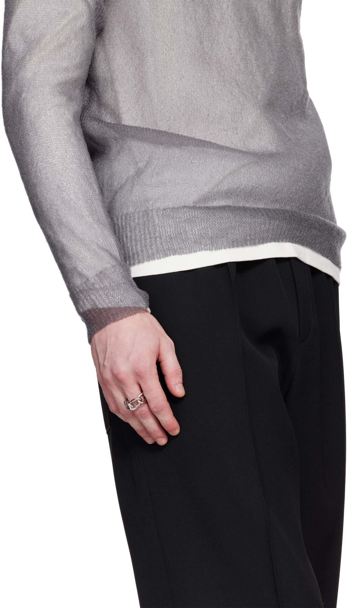 Jil Sander Silver Brass Ring