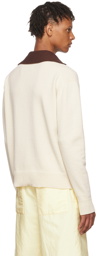 Jil Sander Off-White Wool Polo