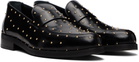 Ernest W. Baker Black Studded Leather Loafers