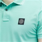 Stone Island Men's Patch Polo Shirt in Light Green